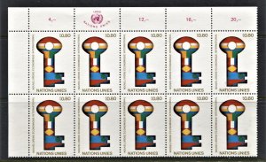 STAMP STATION PERTH United Nations # Block of 10 MNH 1980