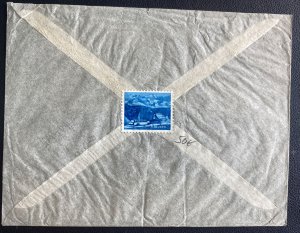 1937 Victoria Hong Kong Airmail Cover To Zurich Switzerland Swiss Label
