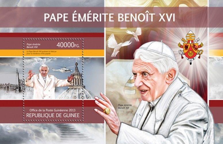 Pope Benedict XVI Religion Vatican Politics Guinea MNH stamp set