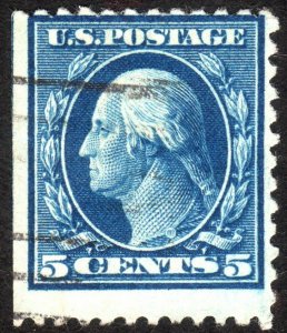 1917, US 5c, Washington, Used, Sc 504