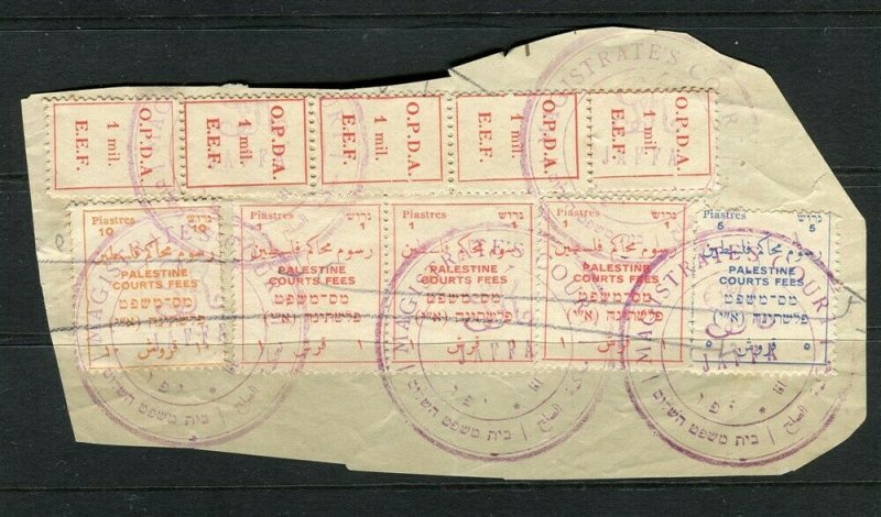 PALESTINE; 1920s early fine used Revenue Document Cancelled PIECE