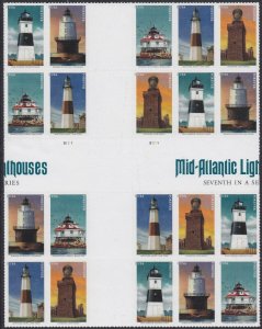 US 5625b Mid-Atlantic Lighthouses F cross gutter block 20 MNH 2021