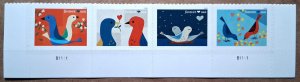 United States #6046-6049 (78c) Love MNH strip of 4 plate #B1111 (2026)