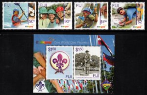 FIJI 2007 Scouting Centenary; Scott 1136-40; MNH