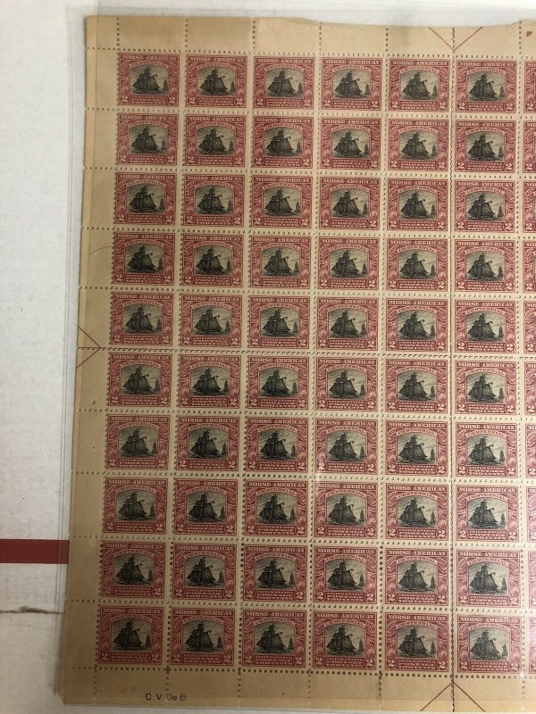 620 Norse American Sheet Of 100 Plate Block Missing Black Pl# Extremely Rare