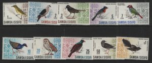 SAMOA,   265-274  MINT HINGED, SHORT SET