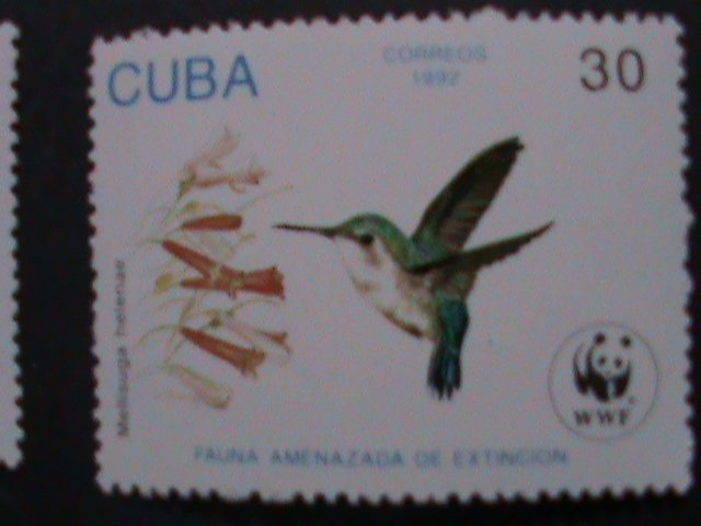 ​CUBA-1992 SC# 3428-31 WORLD WILDLIFE FUND WWF-LOVELY BIRDS MNH-VERY FINE