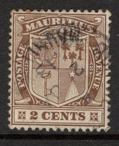 MAURITIUS SG182 1910 2c BROWN USED
