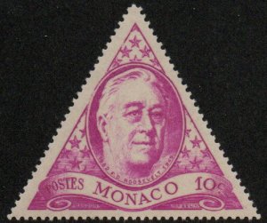 Monaco 198 - Mint-H - 10c U.S. Pres. Franklin D. Roosevelt (1946) (cv $0.50) (2)