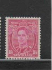 AUSTRALIA #176 1938 1sh4p KING GEORGE VI MINT VF NH O.G