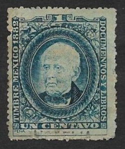 SD)1882 MEXICO  FISCAL STAMP DOCUMENT AND BOOKS 1C, MINT