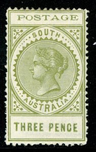 South Australia 1902 3p Olive Green SG 268 Mint D90 ⭐⭐⭐⭐⭐⭐