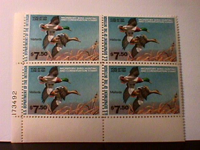 US Stamp #RW47 MNH SUPER Pair of Mallards in Flight Plt Blk