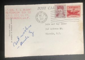 1952 USA Army Post Office Real Picture Postcard Cover RPPC To Mineola NY 