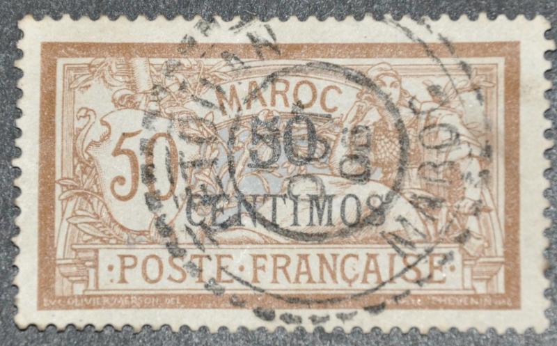 DYNAMITE Stamps: French Morocco Scott #36 – USED