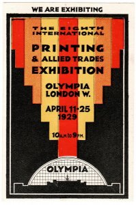 (I.B) Cinderella Collection : Printing Trades Exhibition (Olympia 1929)