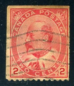 Canada - Scott # 90 - 2 Cent  Edward VII - Used