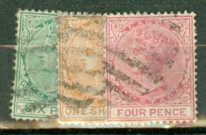 JP: Lagos 7-12 used (7-9 heavy cancels) CV $180.50; scan shows only a few