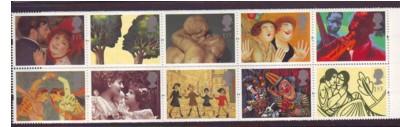 Great Britain Sc 1596-1605 1995 Art  Greetings stamp set mint NH