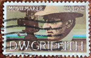 US #1555 Used Single D W Griffith Color Shift SCV $.25