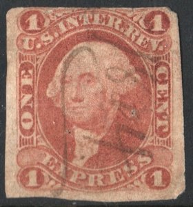 R1a 1¢ Revenue: Express Imperforate (1862) Used