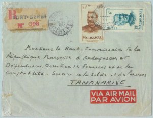 88886 - MADAGASCAR - Postal History -  REGISTERED COVER from PORT-BERGE 1951