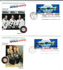 United States # 1569-1579, 1570a + Russian Issues for Apollo Soyuz 1st Days