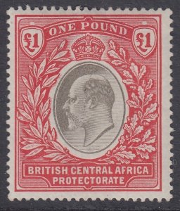 SG 66 British Central Africa 1903-04. £1 grey & carmine. A fine fresh mounted...