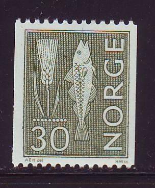 Norway Sc 470 1965 30 ore Rye & Fish coil stamp mint NH