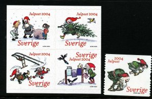 Sweden 2004  Christmas; santas.  MNH