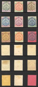 Rhodesia SG41/50 Die 2 Set of 9 M/M (1d no gum) Cat 425 pounds