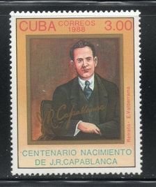 CUBA Sc# 3047  CHESS CHAMPION Jose Raul Capablanca 3.00    1988 MNH