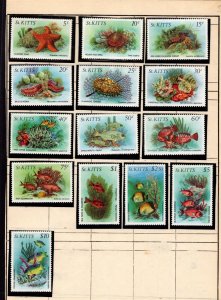 KAPPYSTAMPS G335 ST KITTS SCOTT 139-152 MNH FULL SET CV $30