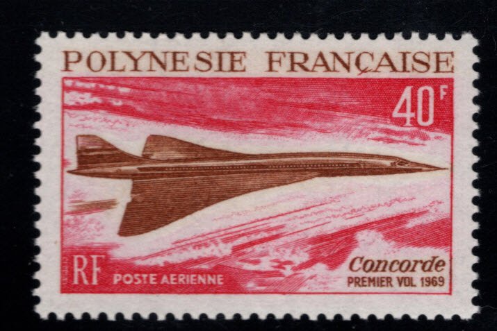 French Polynesia Scott C50 MNH** Concorde Airmail stamp