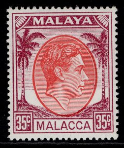 MALAYSIA - Malacca GVI SG12a, 35c scarlet & purple, NH MINT. Cat £12.