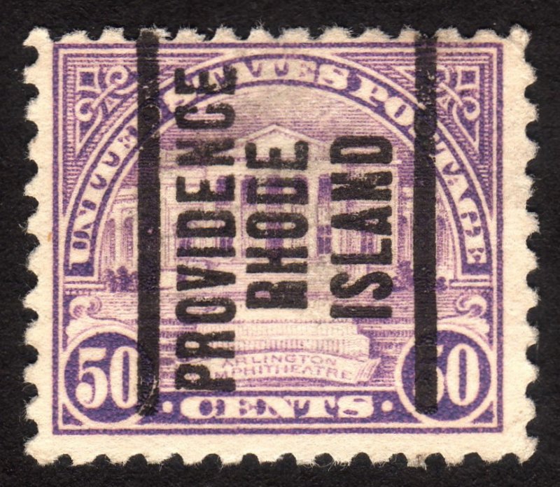 1922, US 50c, Used, Rhode Island precancel, Sc 570