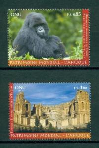 United Nations Scott #556-557 MNH Geneva: Africa Architecture Fauna CV$4+