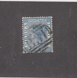 SIERRA LEONE  # 29  4p  QUEEN VICTORIA BLUE # B31 CANCEL