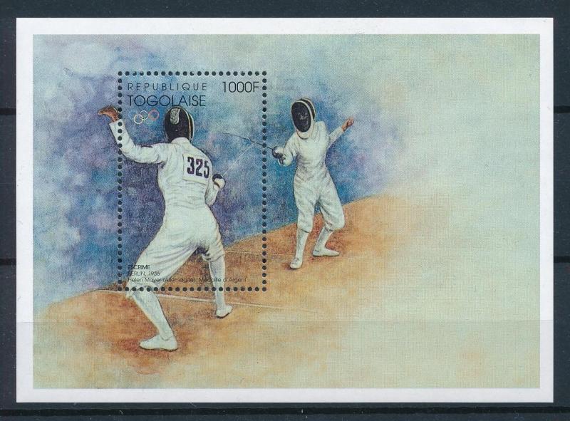 [75429] Togo 1996 Olympic Games Atlanta Fencing Souvenir Sheet MNH