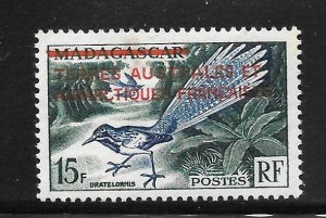 FSAT Scott #1 (Madagascar #289 Overprinted in Red) F VF Unused (MH)