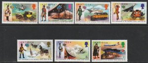 1974 Antigua - Sc 334-40 - MNH VF - 7 single - UPU