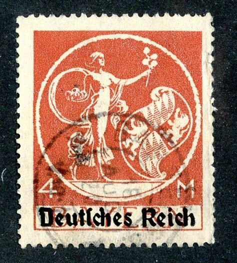 `1920 Bavaria  Sc #272 used cv.$10 ( 1907 WX )