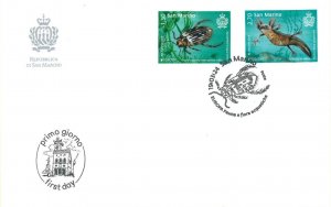 San Marino 2024 Europa CEPT Underwater fauna Bug triton set of 2 stamps FDC