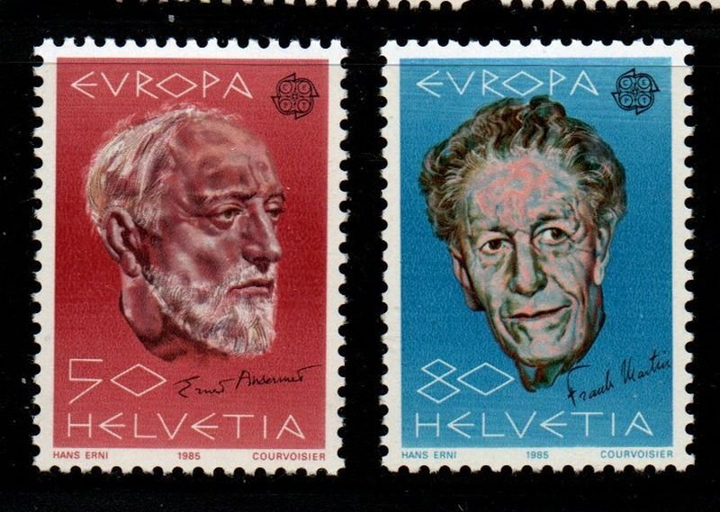 Switzerland Sc  755-56 1985 Europa stamp set mint NH