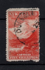 New Zealand 1902-03 5/- brick red WMK NZ Star Perf 14 used WS35547