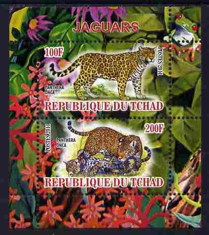 CHAD TCHAD SHEET WILDLIFE JAGUAR WILDCATS