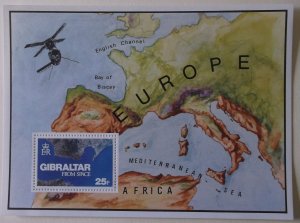 Gibraltar 364 MNH Cat $0.90 Full Set Space, Map Topical