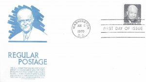 1970 FDC, #1393, Dwight D. Eisenhower, Anderson
