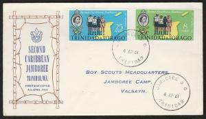 TRINIDAD 1961 SCOUT Jambroo cover - skeleton cancel........................59944