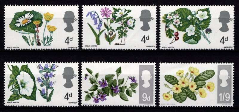 Great Britain 1967 British Wild Flowers, Set [Mint]